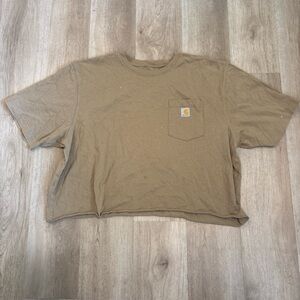 Carhartt K87 Men's Pocket T-shirt 2XL Loose Fit Women’s Cropped Short Sleeve